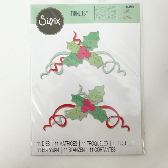 Sizzix Thinlits Christmas Holiday Feliz Navidad Die Cut Sets Bundle Holiday - Picture 2 of 7
